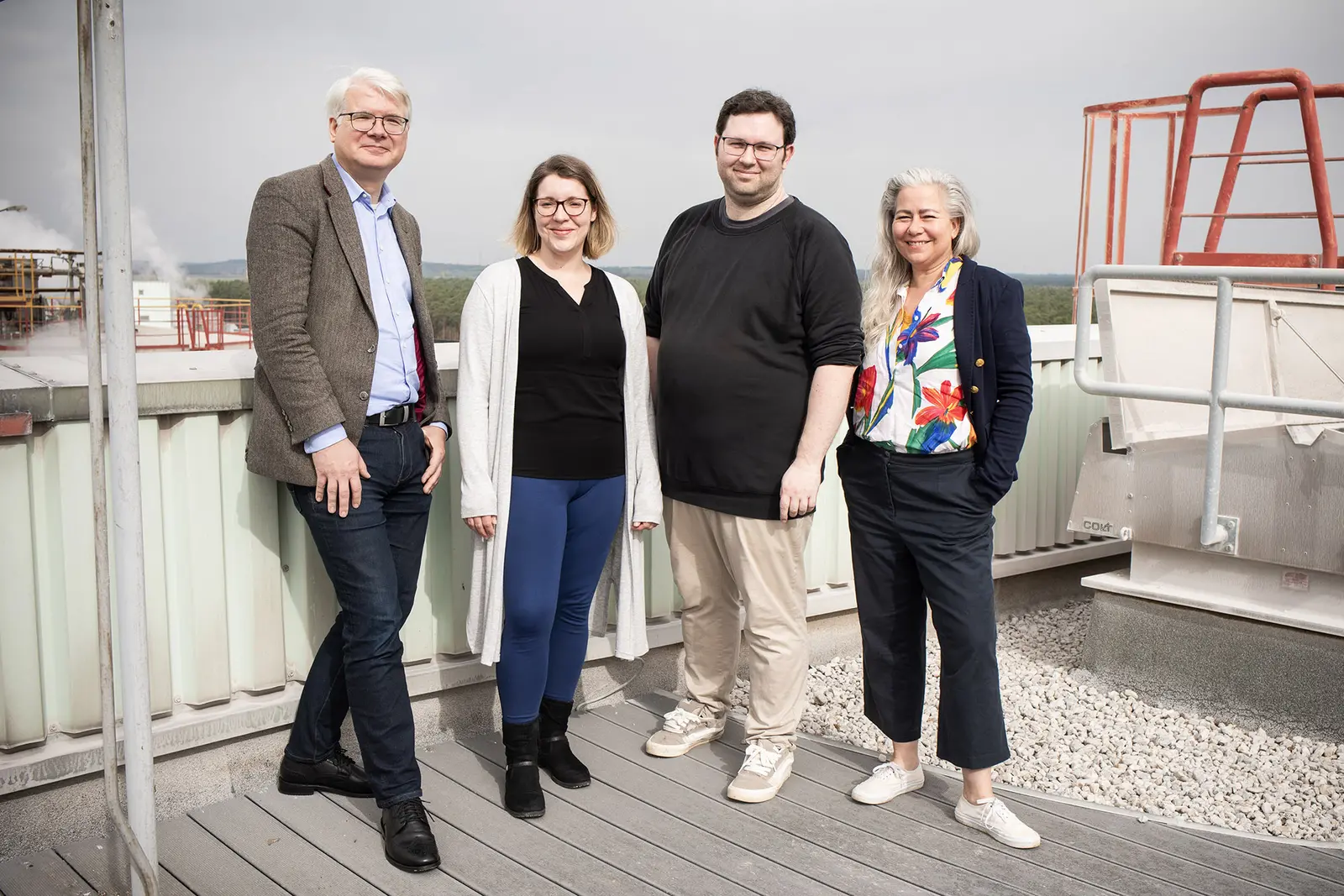 Projektteam des Startup Labors Schwedt, von links nach rechts Friedrich Streffer, Liza Wannwitz, Sascha Lademann, Christine Braun